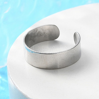Non-Tarnish 304 Stainless Steel Cuff Rings STAS-T045-22A-P-1