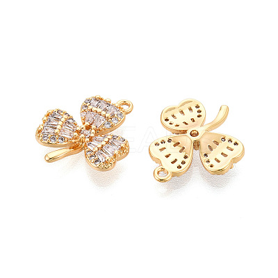 Brass Micro Pave Cubic Zirconia Pendants KK-N263-04G-1