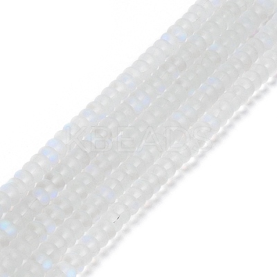 Frosted Transparent Glass Beads Strands FGLA-M002-01I-1
