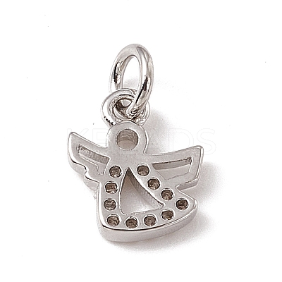 Brass Micro Pave Cubic Zirconia Charms ZIRC-F132-90P-1