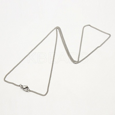 Tarnish Resistant Trendy Unisex 304 Stainless Steel Twisted Chain Necklaces NJEW-M043-B-02-1