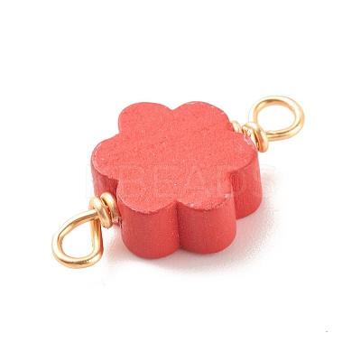 Spray Painted Wood Connector Charms PALLOY-JF01427-16-1