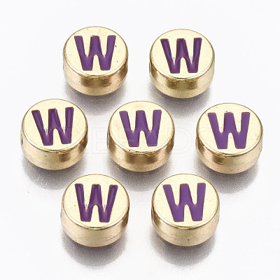 Alloy Enamel Beads X-ENAM-S122-029W-RS-1