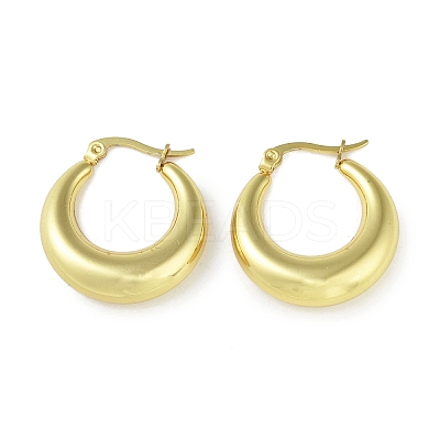 Ion Plating(IP) 304 Stainless Steel Hoop Earrings for Women STAS-I304-21A-G-1
