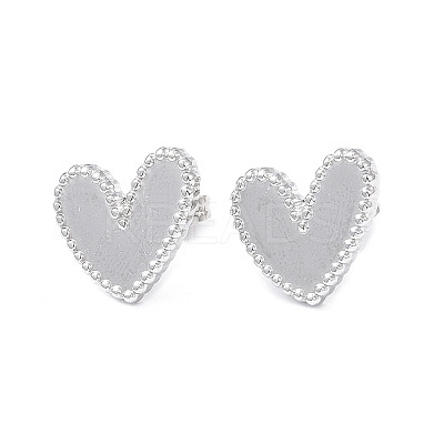 Non-Tarnish 304 Stainless Steel Heart Stud Earrings for Women EJEW-I285-09P-1