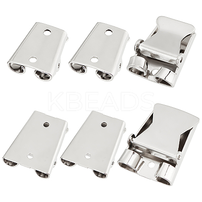 6Pcs 2 Style Iron Bolo Tie Slide Clasp IFIN-GF0001-25P-1
