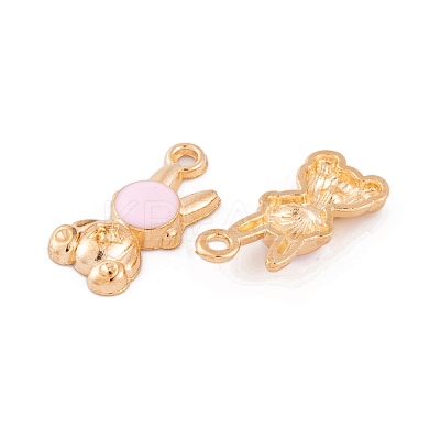 Light Gold Plated Alloy Enamel Pendants FIND-Q100-01KCG-1