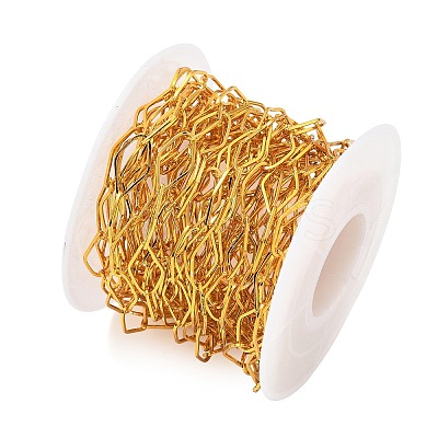 Rack Plating Brass Rhombus Link Chains CHC-N009-04G-1