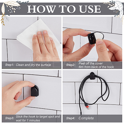 40Pcs Resin Car Mini Hooks AJEW-CP0008-52-1