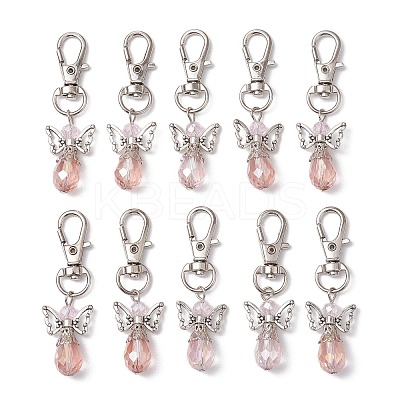 10Pcs Glass Pendant Decorations HJEW-JM02548-1