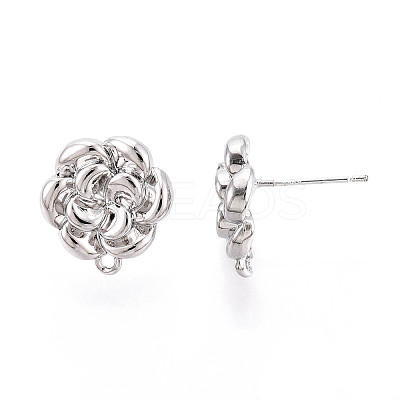 Alloy Stud Earring Findings PALLOY-N150-80P-1