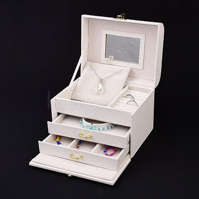 PU Leather Jewelry Organizer Box CON-P012-04A-1