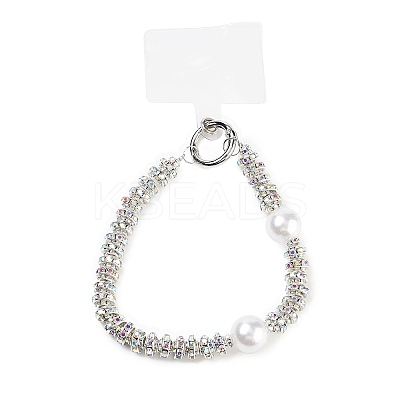 Rhinestone & ABS Plastic Beads Beads Mobile Straps AJEW-H153-04P-1