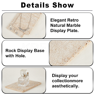 Retro Natural Marble Display Plate DJEW-WH0015-95-1