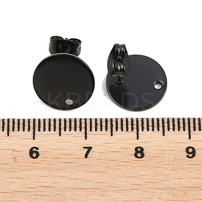 Ion Plating(IP) 304 Stainless Steel Stud Earring Findings STAS-P198-25-12mm-B-1
