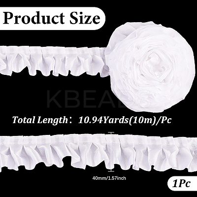 10M Polyester Ruffled Trimming OCOR-GF0004-57D-1