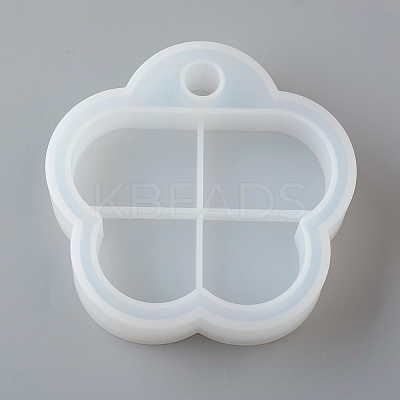 DIY 4 Compartments Flower Layered Rotating Storage Box AJEW-D046-02A-1
