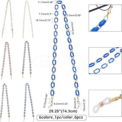 Eyeglasses Chains AJEW-FH0001-16-1