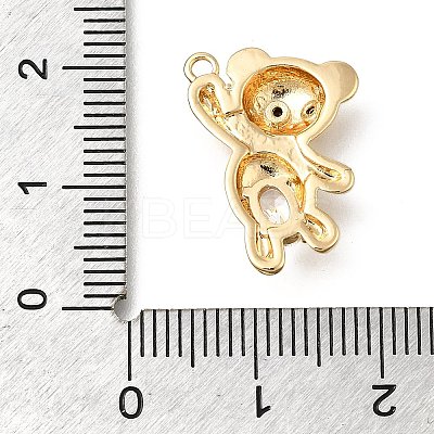 Brass Micro Pave Cubic Zirconia Pendants KK-U061-24G-1
