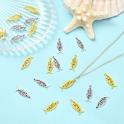 50Pcs 2 Colors Tibetan Style Alloy Pendants FIND-YW0008-53-1