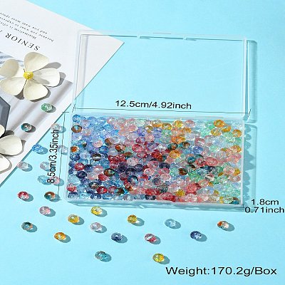 300Pcs Transparent Baking Paint Glass Beads GLAA-CJ0002-46-1