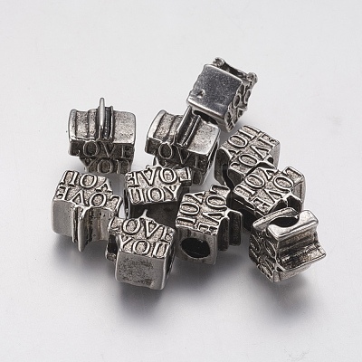 Ion Plating(IP) 304 Stainless Steel European Beads STAS-J022-111AS-1