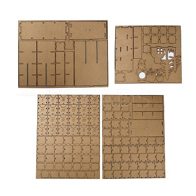 Christmas Wooden Jewelry Storage Boxes CON-WH0089-03-1