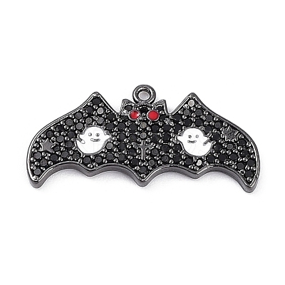 Rack Plating Brass Cubic Zirconia Pendants KK-D031-09B-01-1