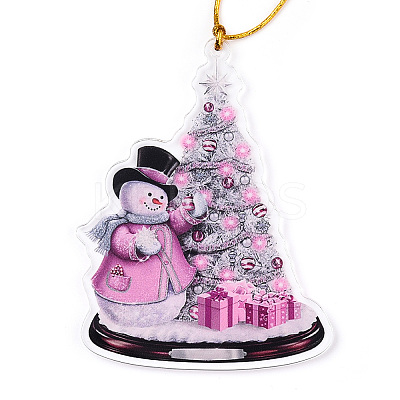 Acrylic Christmas Tree Pendant Decoration LS-HJEW-Q010-01E-1
