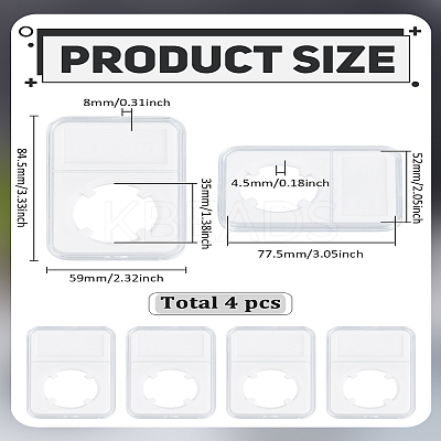 4Pcs Plastic Coin Storage Box AJEW-LP0003-11B-1