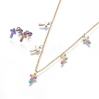 (Jewelry Parties Factory Sale)304 Stainless Steel Jewelry Sets SJEW-F210-17G-1