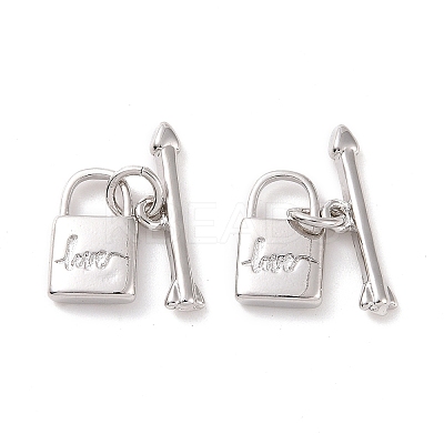 Rack Plating Brass Toggle Clasps LS-ZIRC-C042-12P-1