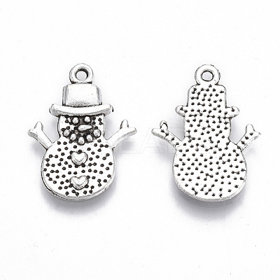 Tibetan Style Alloy Pendants X-TIBE-N010-37AS-RS-1