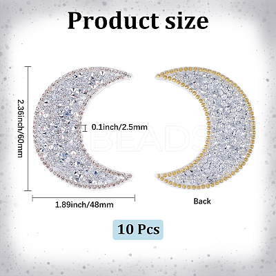 Resin Rhinestone Hotfix Rhinestone Iron on/Sew on Cloth Patches DIY-WH20063-030E-1