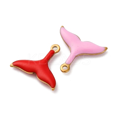 304 Stainless Steel Enamel Charms STAS-Q363-14A-G-1