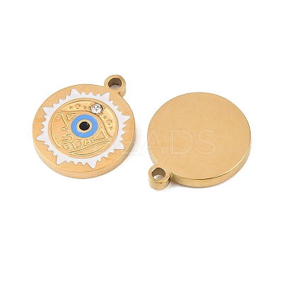 304 Stainless Steel Enamel Pendants STAS-Z190-06G-03-1