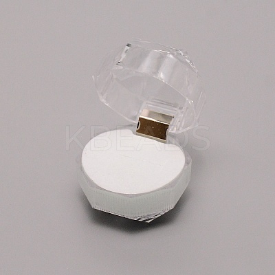Transparent Plastic Ring Boxes LS-OBOX-WH0014-01B-1