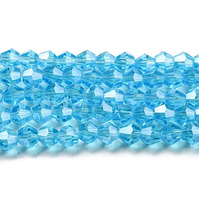 Transparent Electroplate Glass Beads Strands LS-EGLA-A039-T4mm-A19-1