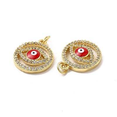 Brass Micro Pave Cubic Zirconia Pendants KK-E068-VB282-2-1