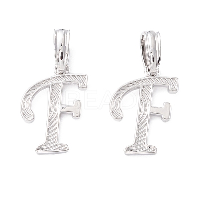 Rack Plating Eco-Friendly Brass Letter Pendants KK-K265-02P-F-1