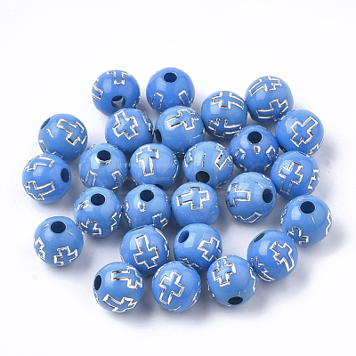 Plating Acrylic Beads PACR-Q113-10I-1