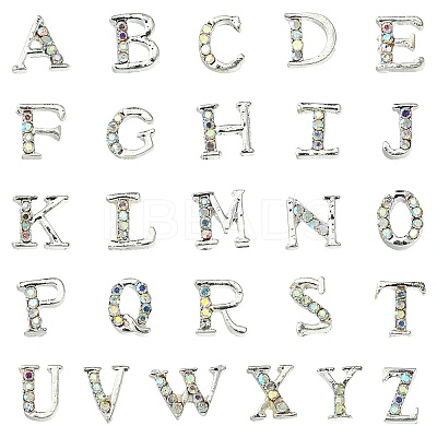 26 Letter Alloy Cabochons MRMJ-R129-97D-1
