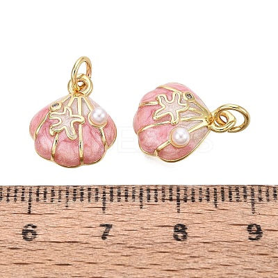 Brass Enamel Charms KK-Q077-09G-06-1