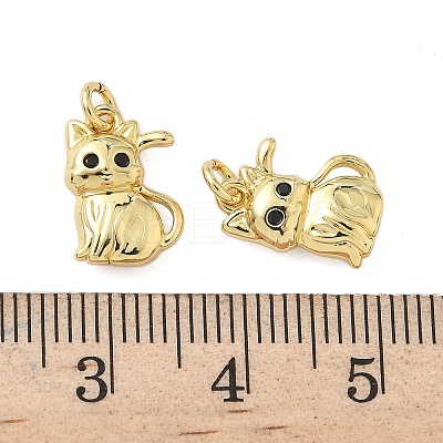 Brass Micro Pave Cubic Zirconia Pendants KK-P325-13B-G-1