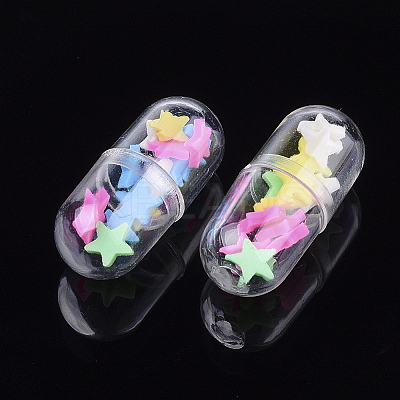 Openable Transparent Plastic Capsule Container KY-S159-03F-1