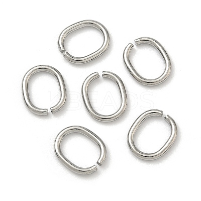Tarnish Resistant 201 Stainless Steel Open Jump Rings X-STAS-M008-01-1