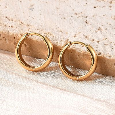 201 Stainless Steel Hoop Earrings LS-EJEW-P304-15C-G-1