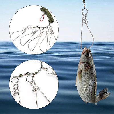 2Sets 2 Style 201 Stainless Steel Fishing Accessories Set AJEW-FH0002-42-1