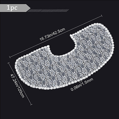 Detachable Polyester Bridal Lace Shawls AJEW-WH0248-14B-1