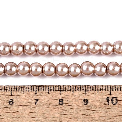 Baking Paint Pearlized Glass Pearl Round Bead Strands HY-Q003-6mm-11-01-1